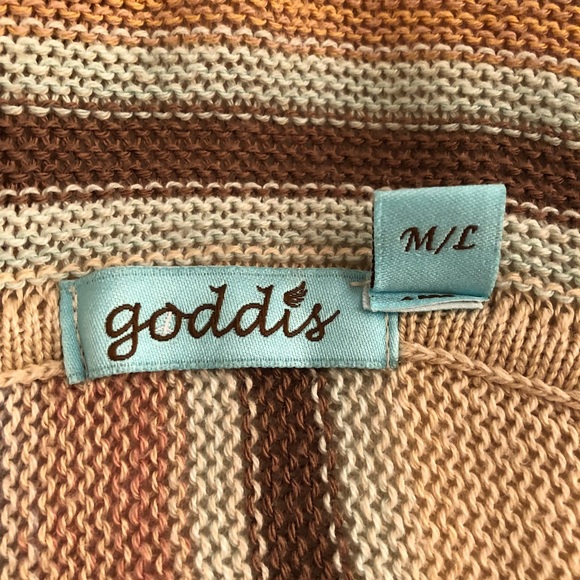 Goddis Multicolored Hooded Cardigan - Picture 6 of 6